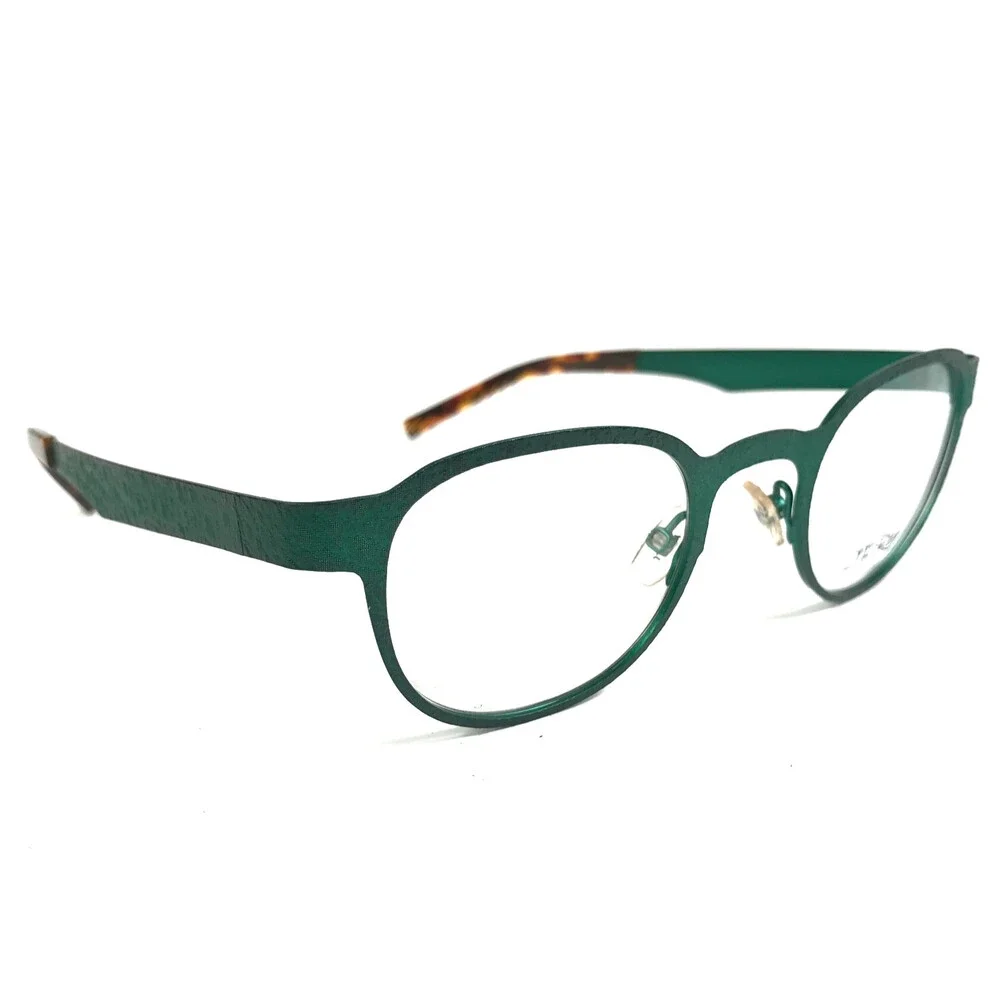 J.F. Rey Eyeglasses Frames JF2600 4949 Matte Green Textured Ribbed 43-25-135